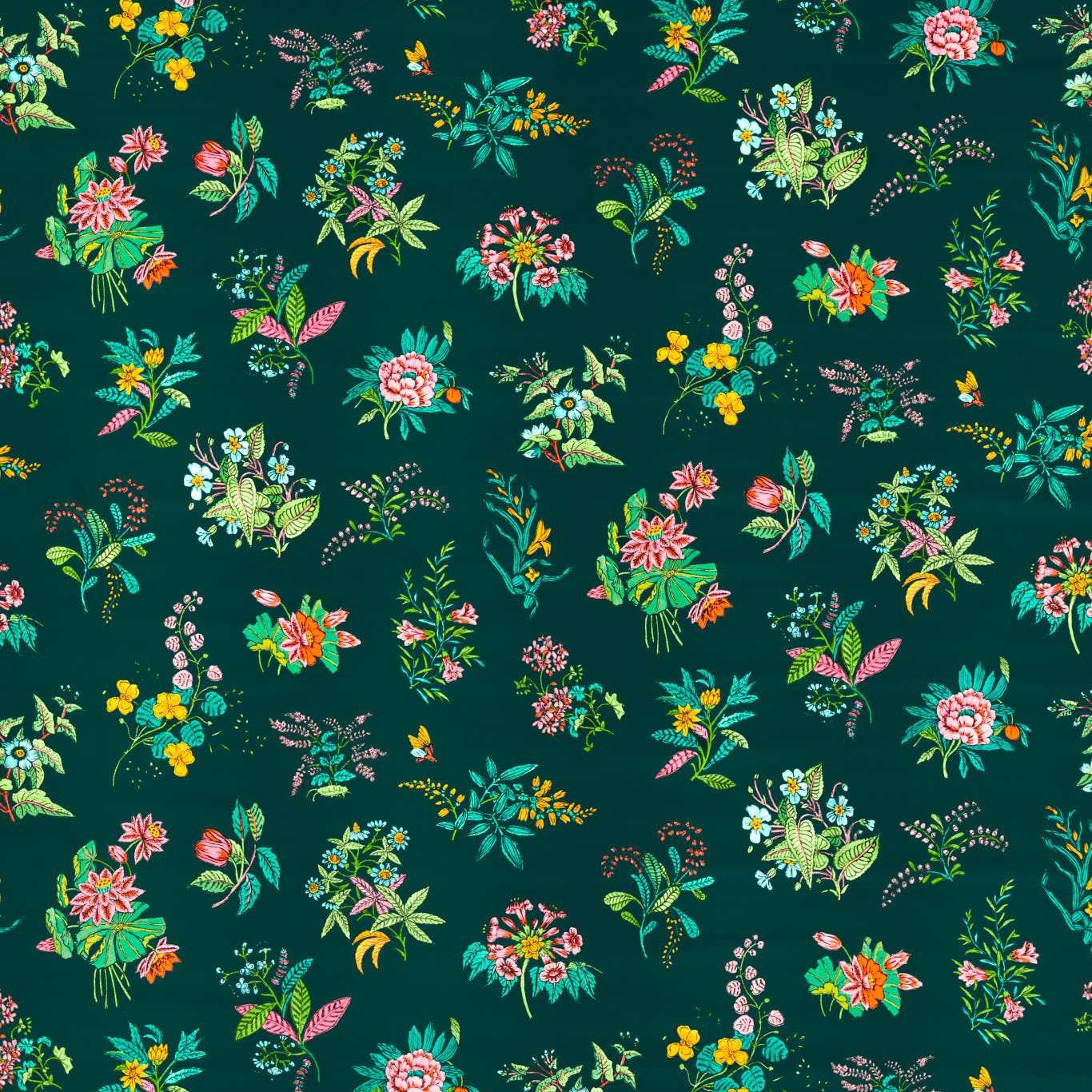 Woodland Floral Velvet